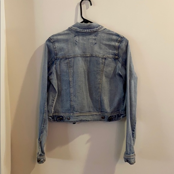Red Camel Cropped Denim Jean Jacket - Picture 4 of 4
